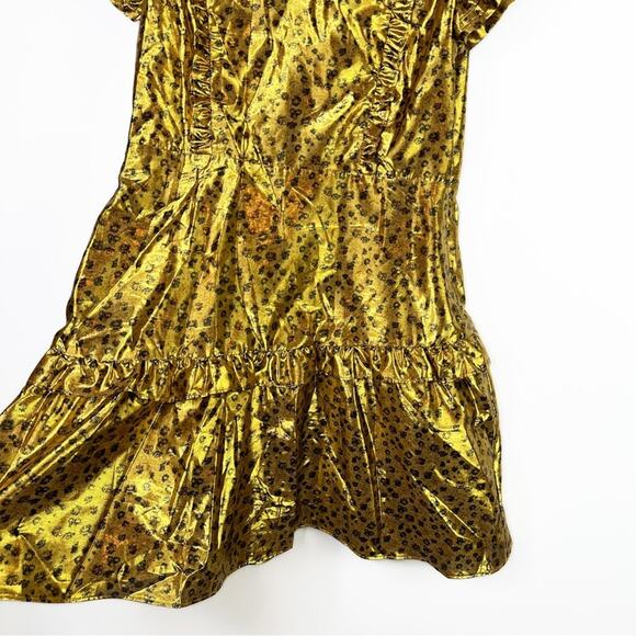 NWOT LoveShackFancy Zoya Gold Ditsy Floral Mini Dress. - Picture 13 of 15